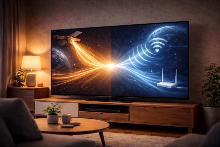 European households combining satellite TV and streaming services