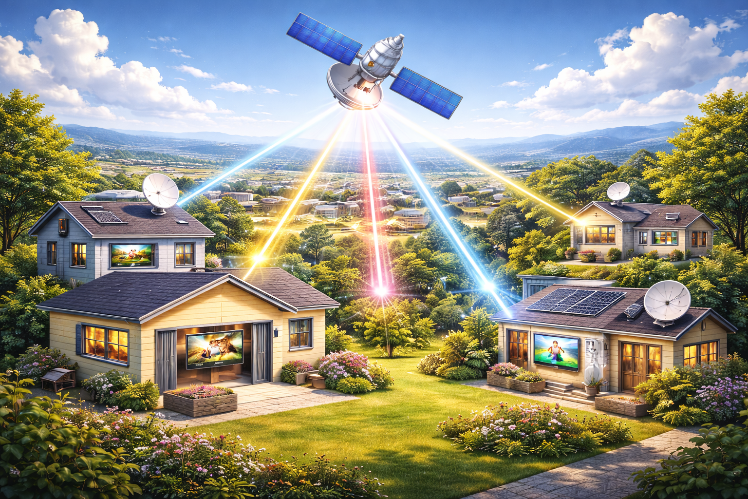 Astra 19.2°E satellite delivering television signals to European homes.