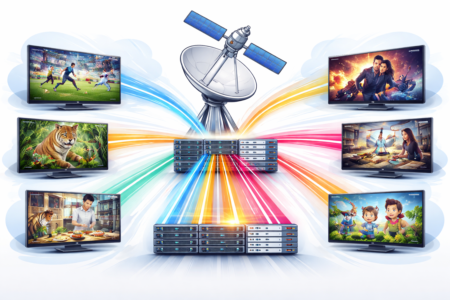 European television content flowing through Astra 19.2°E satellite distribution.