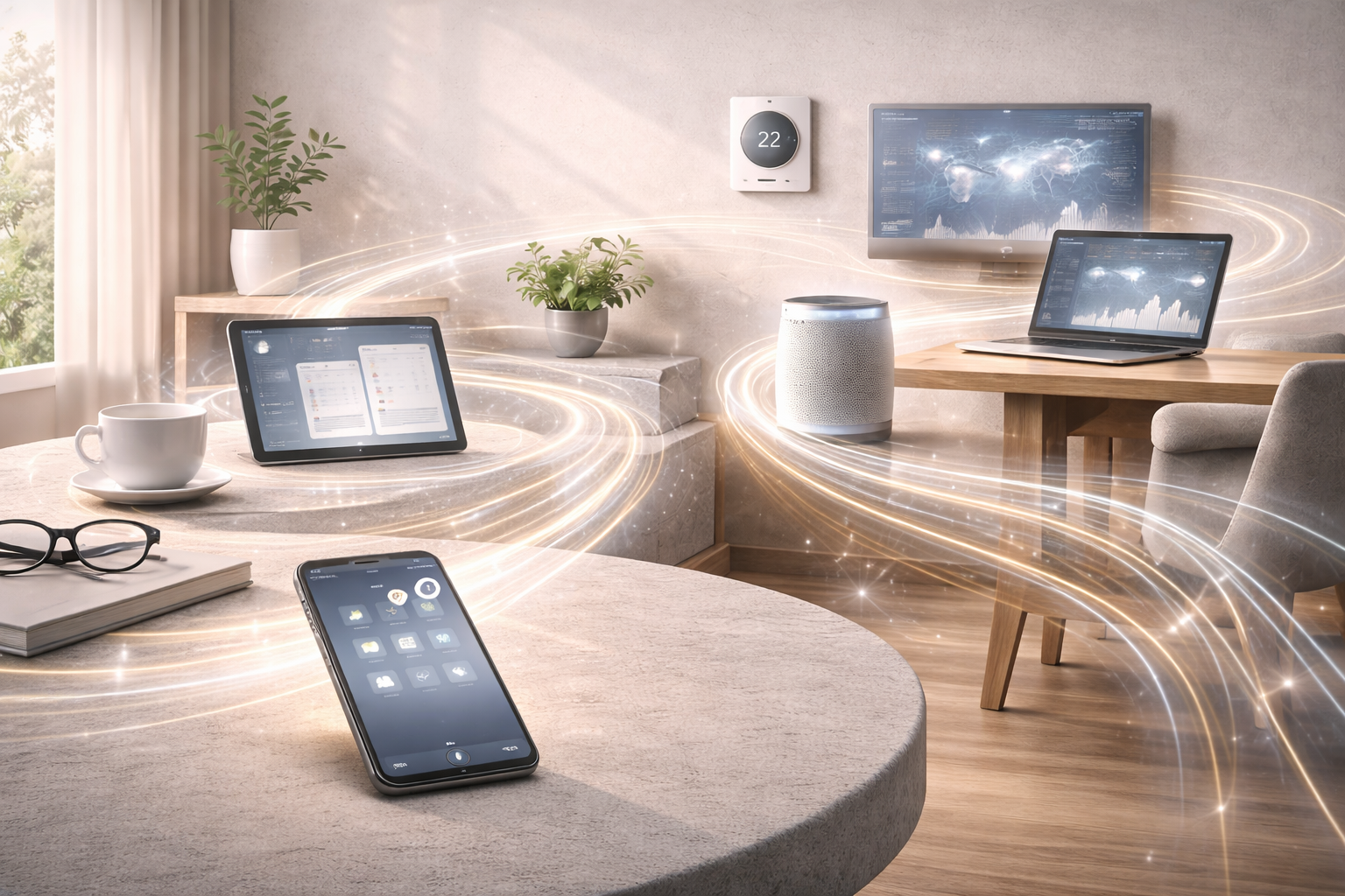 Professional illustration representing human centered and intuitive technology