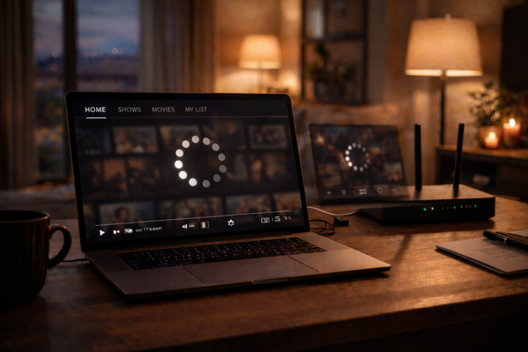 Laptop streaming screen repeatedly refreshing while watching Sky TV