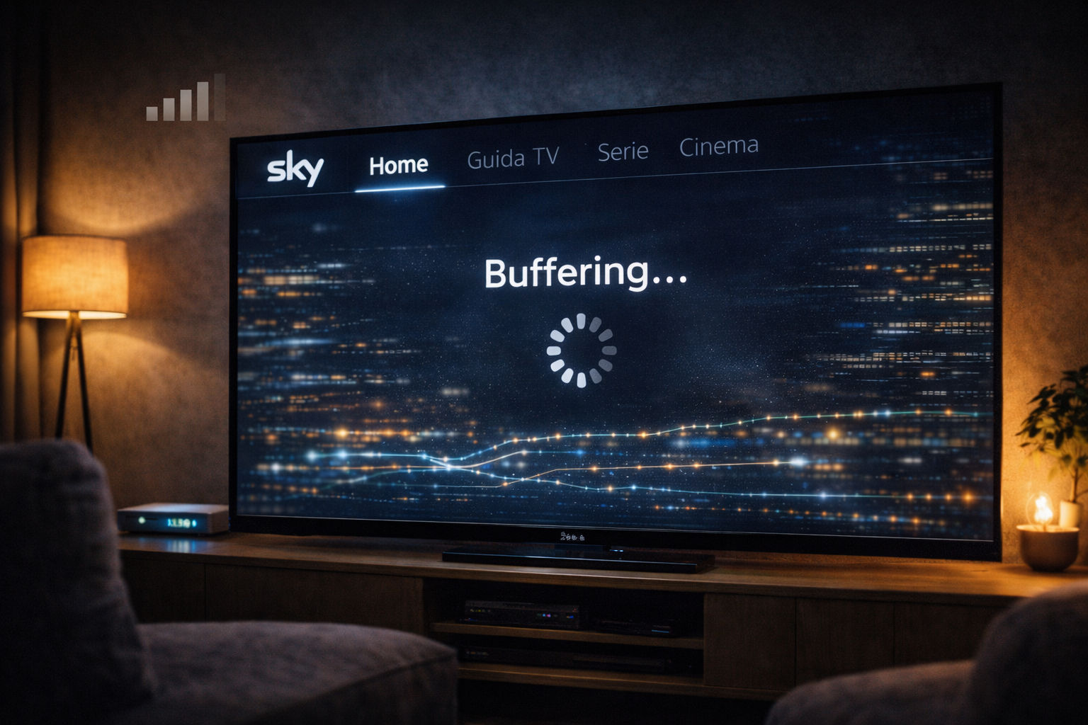 Sky Italia buffering on smart TV despite stable internet connection