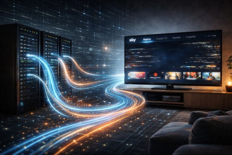 Sky Italia channels delivered online from servers to smart TV