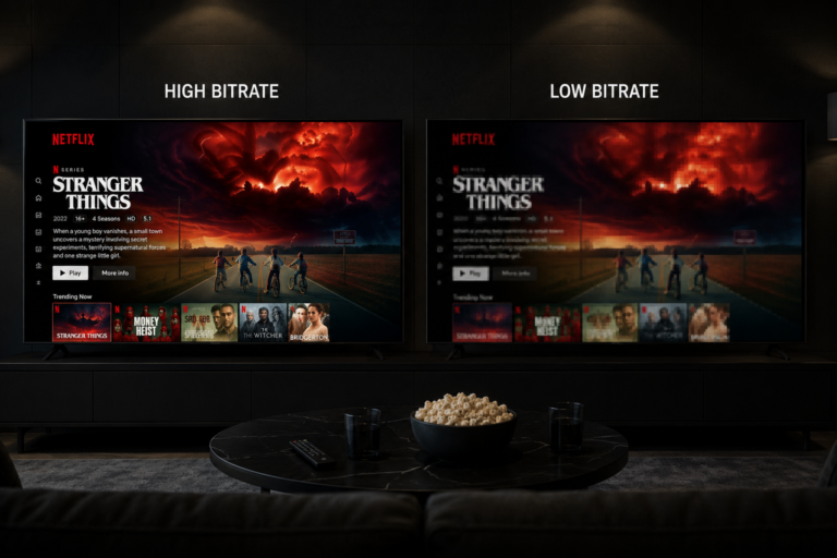 Netflix quality difference between two smart TVs with different image processing