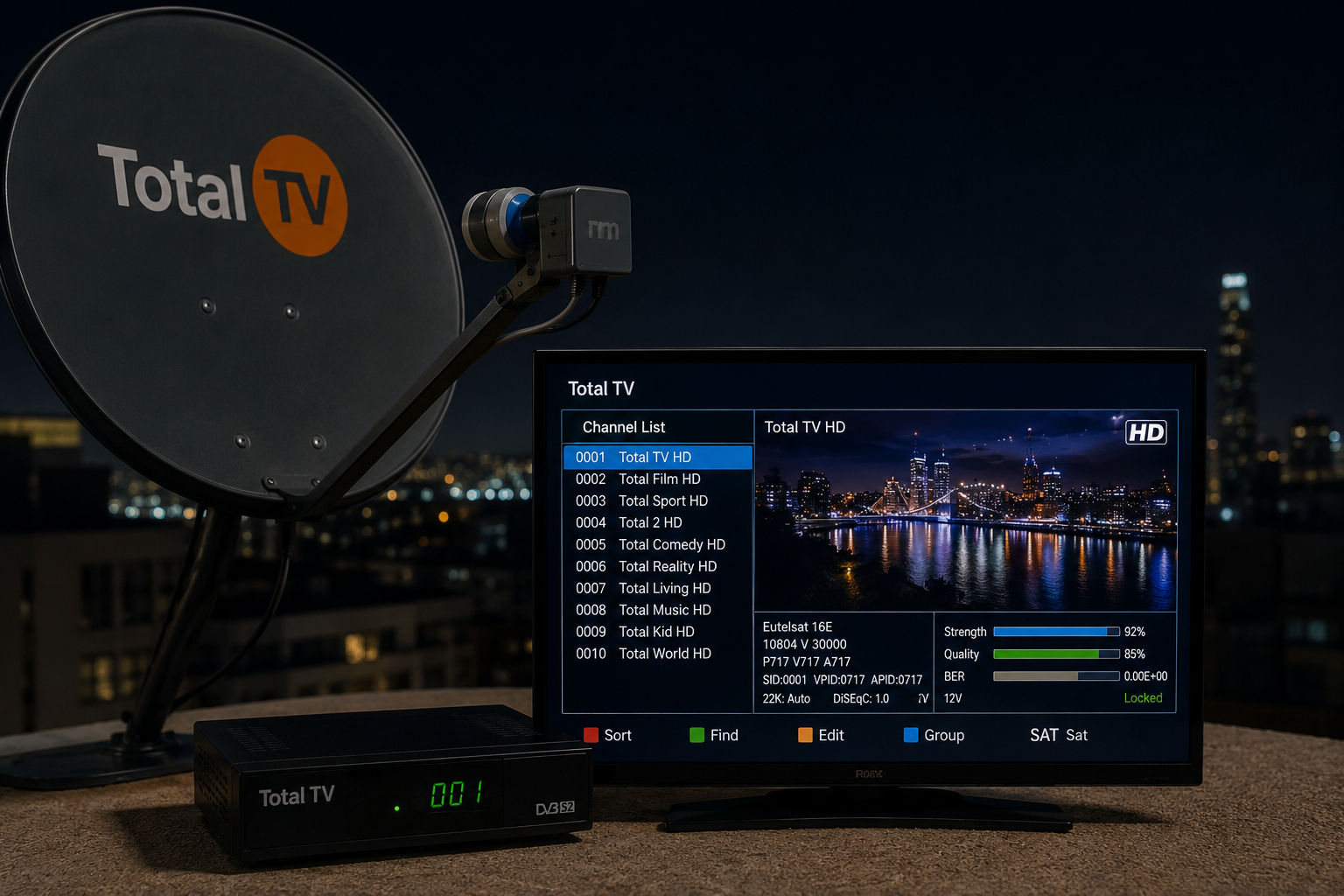 Total TV HD reception improving during nighttime.